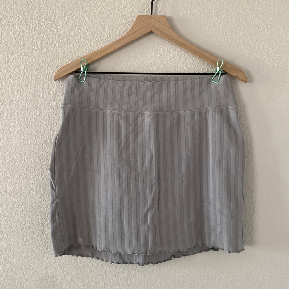 Aerie Offline OG Groove High Rise Mini Skirt Gray L